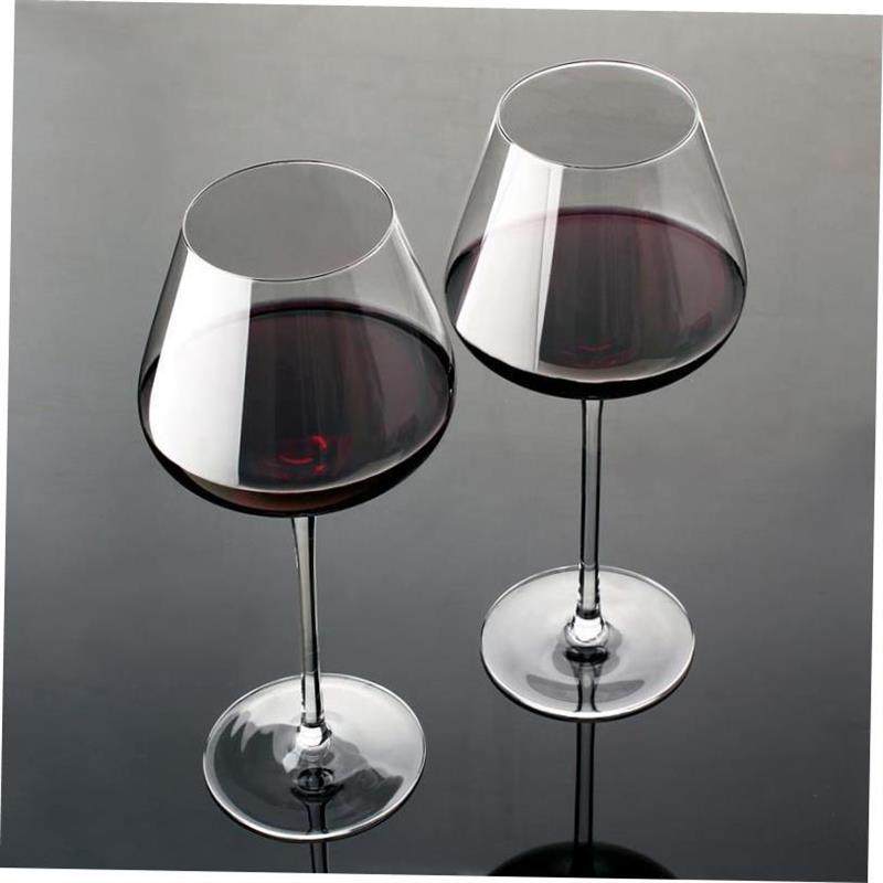 burgundy crystal wine glass 2 sets large 6 pack big belly