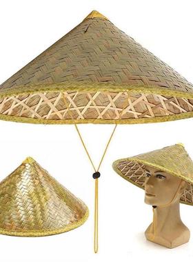 Chinese Style Straw Bamboo Sun Hat Farmer Fishing Hat Sunsha
