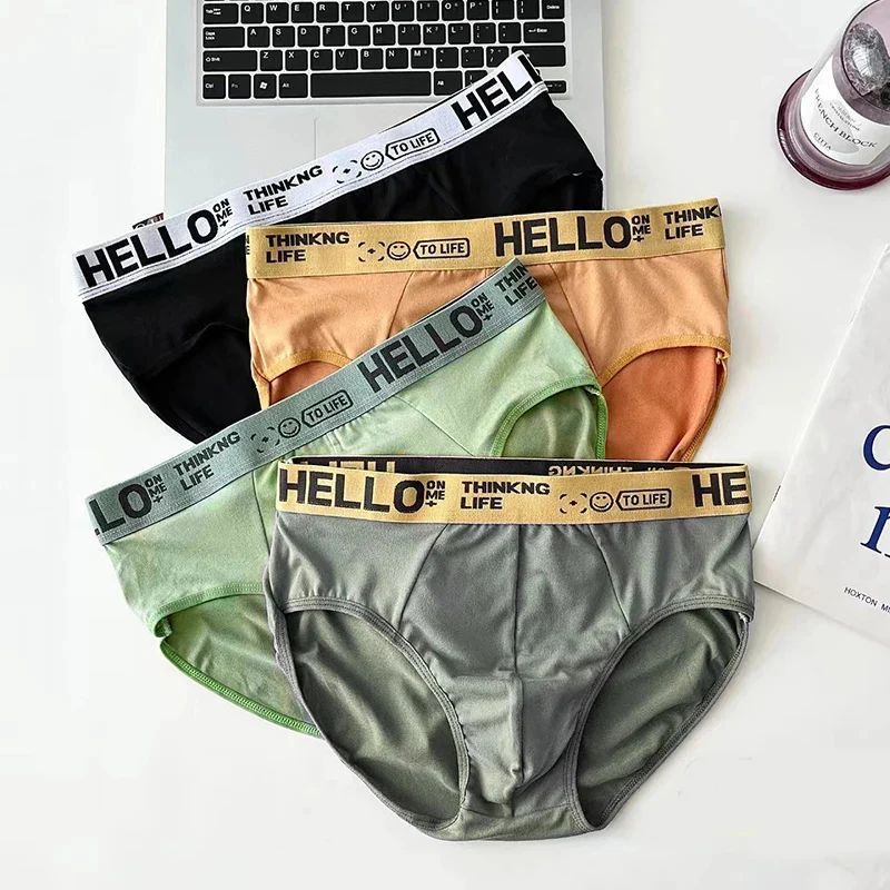 3Pcs/Lot Men's Underpants Soft Men Panties Sports Personalit