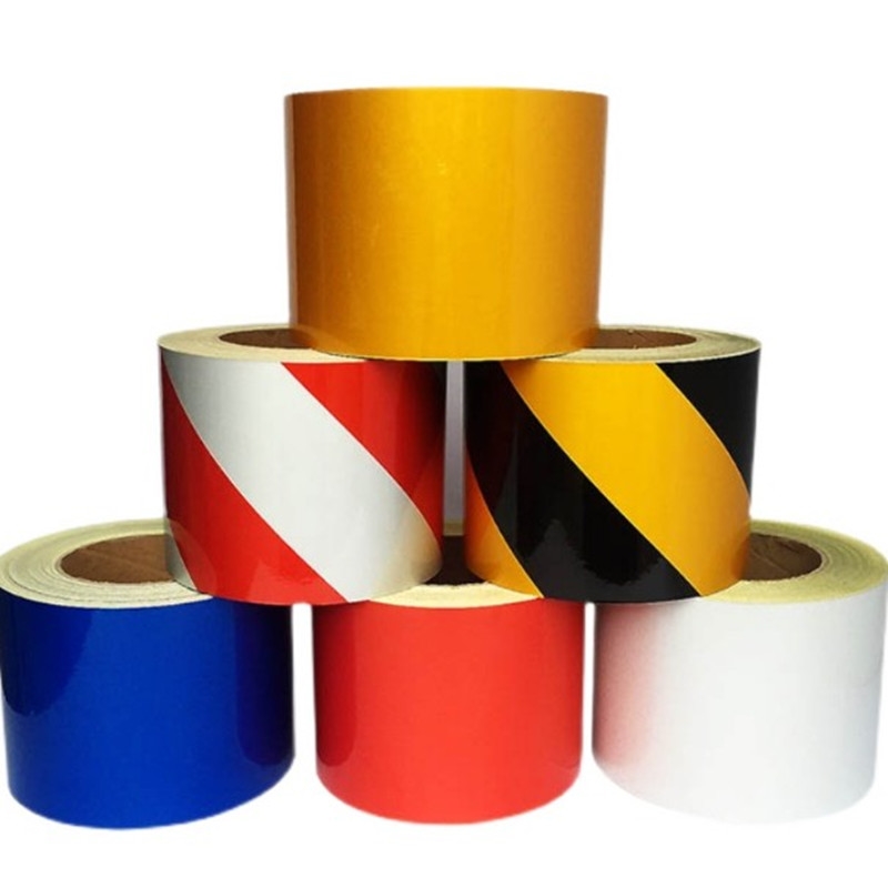 胶带黄色荧光警示限高杆高强反光贴电力防撞标识反光不干胶贴纸广