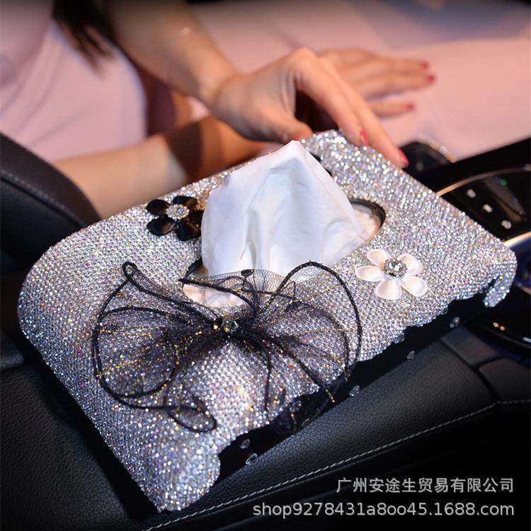 汽车满天星纸巾盒小雏菊蝴蝶结镶钻纸巾盒座式满钻车用抽纸盒车载,汽车用品/电子/清洗/改装,车用纸巾盒/套,淘宝优惠券,粉丝福利购,淘宝优惠卷