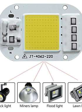 抗浪涌2500V 升级款AC20W-50W 免驱动COB面光源 220V高压LED灯珠