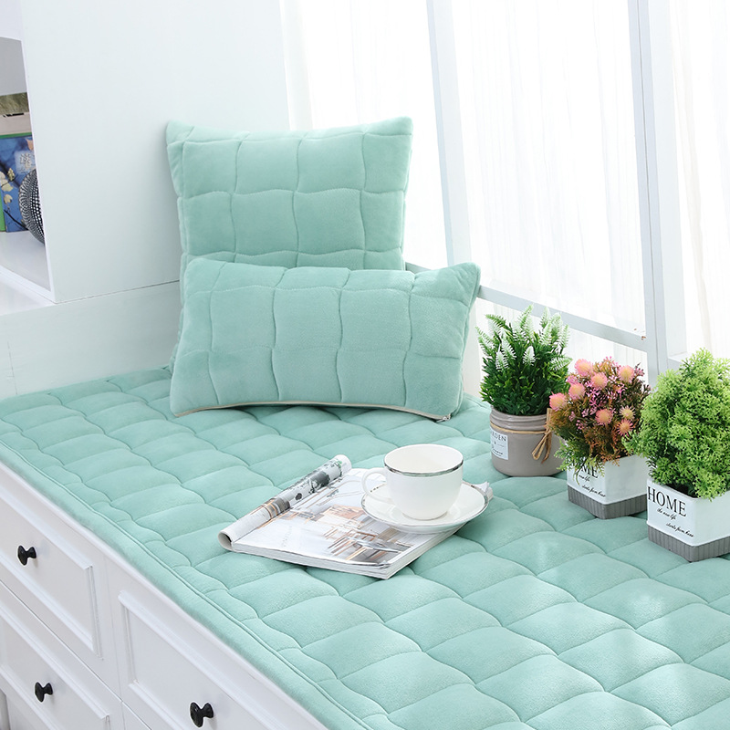 飘窗垫窗台垫简约现代毛绒加厚欧式阳台垫防滑榻榻米坐垫四季通用