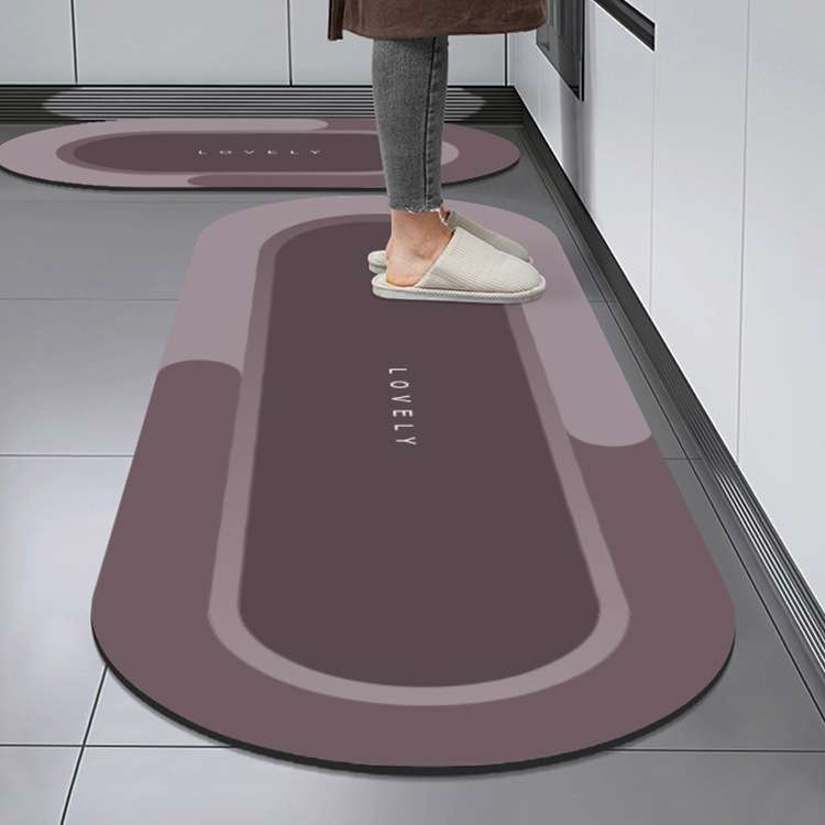 厨房地垫专用防油防水防滑脚垫橡胶厨房长条垫子硅藻泥软垫