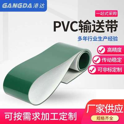 PVC输送带 平面爬坡提升机输送带 轻型亮光面环形强力传动输送带