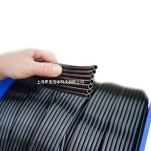 PU气管双排管印花机贴片机用多排气管彩色同色多并排气管3排7排管