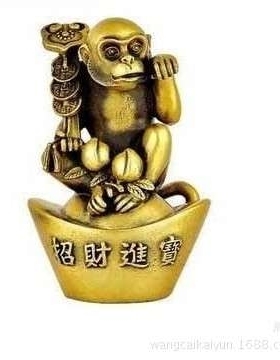 铜猴摆件铜猴子生肖猴小号家居办公室装饰品工艺品
