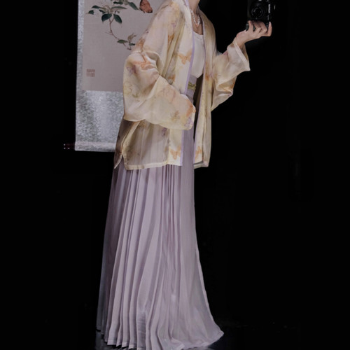 梨花絮宋制套装飞机袖