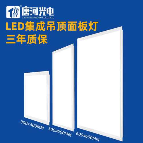 led平板灯 暗装led面板灯600*600集成吊顶灯铝扣天花厨房灯300600