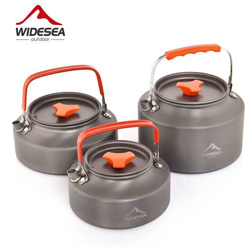 Widesea野营茶壶 2L便携式户外烧水壶野炊徒步登山露营休闲炊具