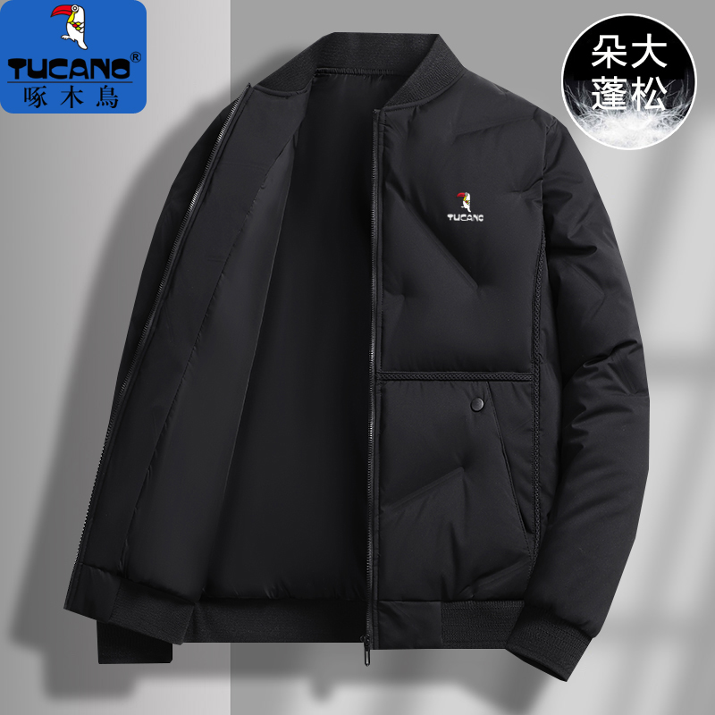 啄木鸟羽绒棉服男新款棒球服潮牌冬季加厚保暖棉袄子男士棉衣外套