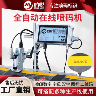 全自动喷码 机 机流水线喷墨高速印生产日期袋子纸箱瓶盖在线打码