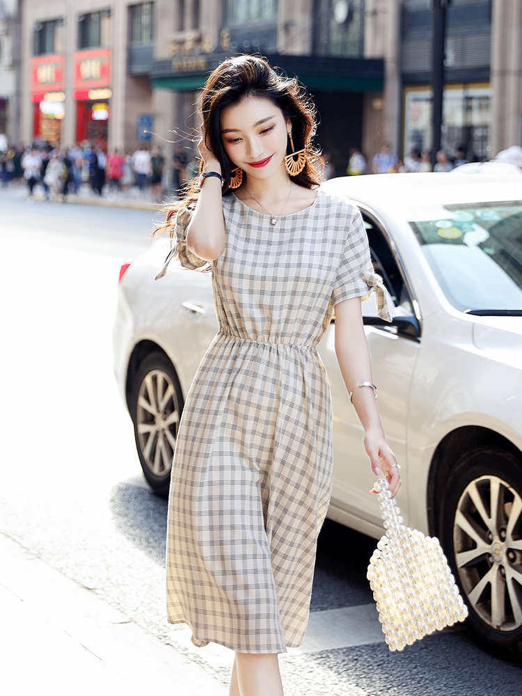 热卖棉麻连衣裙女2019夏季流行气质文艺亚麻很仙的法国小众桔梗裙|ruв категории Женская одежда, юбка - от Buy2taobao.com для оказания профессиональной услуги покупки агента Taobao