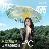 左都雙層彩膠太陽傘加大傘面防曬