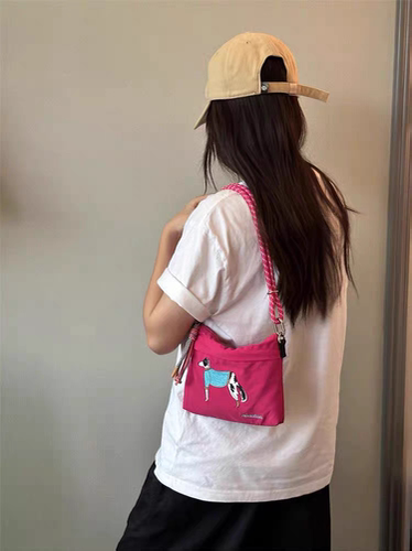 2025新款小众设计可爱卡通刺绣手机包女百搭单肩斜挎包迷你小包包