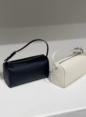 90s笔袋包圆筒包手提斜挎包极简迷你斜挎腋下手提笔筒包2024秋冬