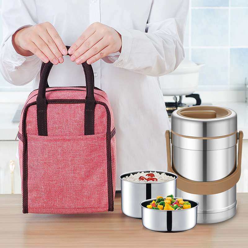 手提保温袋冰包牛津布铝箔加厚午餐便当包上班带饭保温桶饭盒袋子,收纳整理,便当包,淘宝优惠券,粉丝福利购,淘宝优惠卷