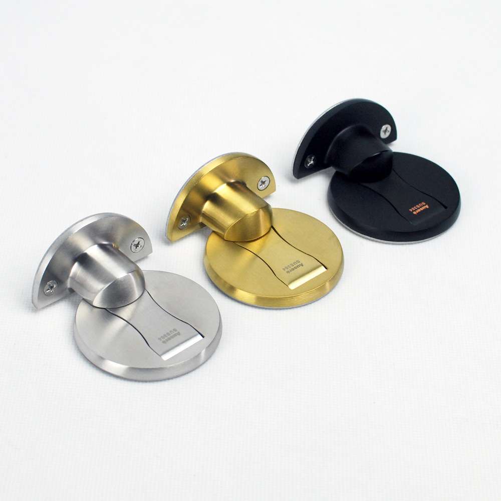 304拉丝不锈钢精铸加厚隐形磁性吸力地装门吸 磁砖免钻打孔地吸