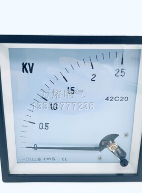42C20-V直流电压表 指针式电压表 42L20-A 直流电流表120mmX120mm