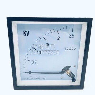 42C20-V直流电压表 指针式电压表 42L20-A 直流电流表120mmX120mm