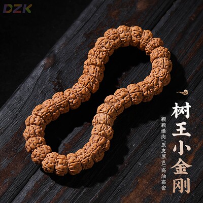 精品树王小金刚菩提手串男士小核桃单圈佛珠解压猪大肠文玩手链t5