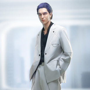 不作恶「Aristoi IV西服_拒水」赛博朋克极简风磁力单扣休闲西装