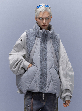 XIPHEVIL「机驭手羽绒马甲」高领加绒防风百搭轻保暖背心赛博朋克