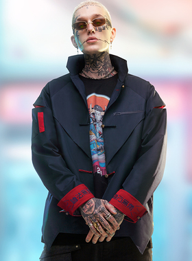 不作恶「无常唐装-拒水」赛博朋克中国风街头机能宽松唐装秋冬