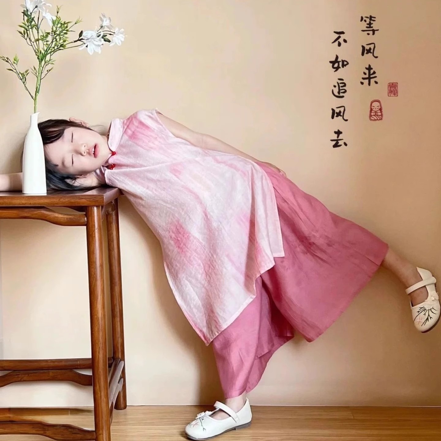 2025新儿童夏季旗袍女童新中式连衣裙中国风汉服唐装改良时尚薄款