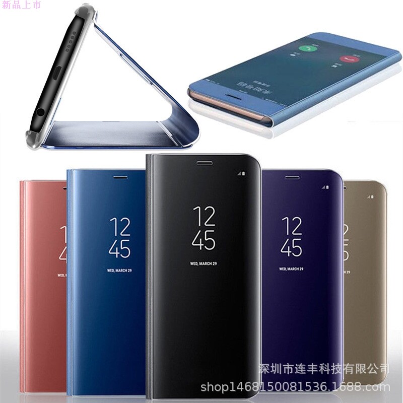 For Samsung NOTE10pro Mirror Leather sheath Mobile phone shell S9 +Flip top support A50 Smart Cover a6sin the 3C Digital Accessories, Cell Phone Accessories , Phone Protection Case/Shell  category - from Buy2taobao.com to provide professional Taobao agent buy service