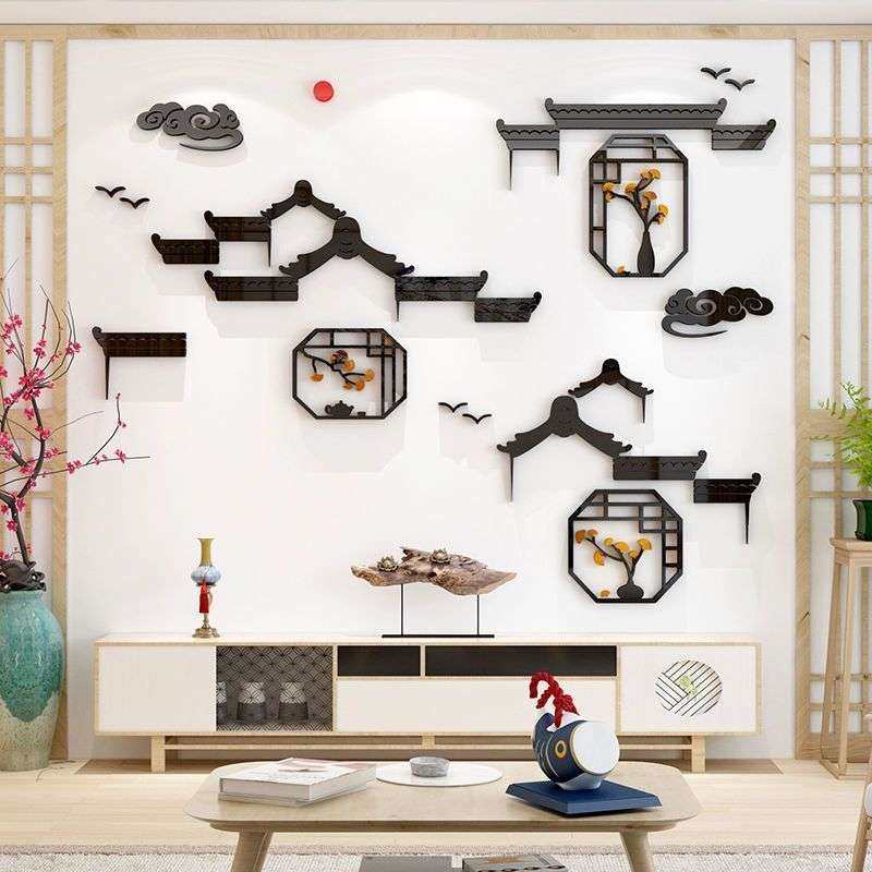 茶室背景墙装饰3d立体贴纸自粘茶叶店茶楼馆墙壁贴画布置用品创意,家居饰品,文化墙贴,淘宝优惠券,粉丝福利购,淘宝优惠卷