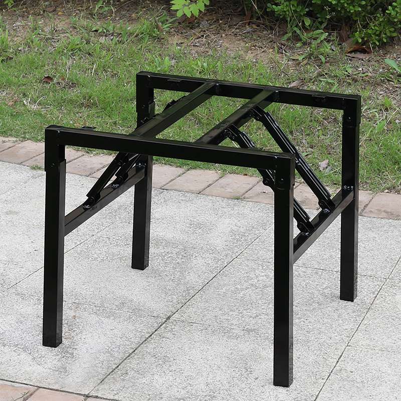 正方形桌腿支架桌腿支撑脚折叠小桌腿桌架子方桌腿支架铁架子支架