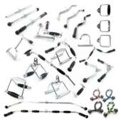 高位下拉把手拉力杆三头肌拉力绳V型把健身房大飞鸟力量器械配件