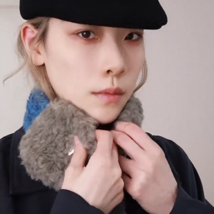 耳罩上森派系耳罩冬季保暖女美拉德色拼色时尚无骨架柔软舒适防冻