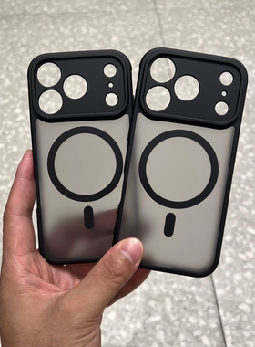 高级感肤感磨砂黑色适用苹果17promax手机壳16新款iphone15pro透明14plus全包镜头13防摔12简约11男女保护套