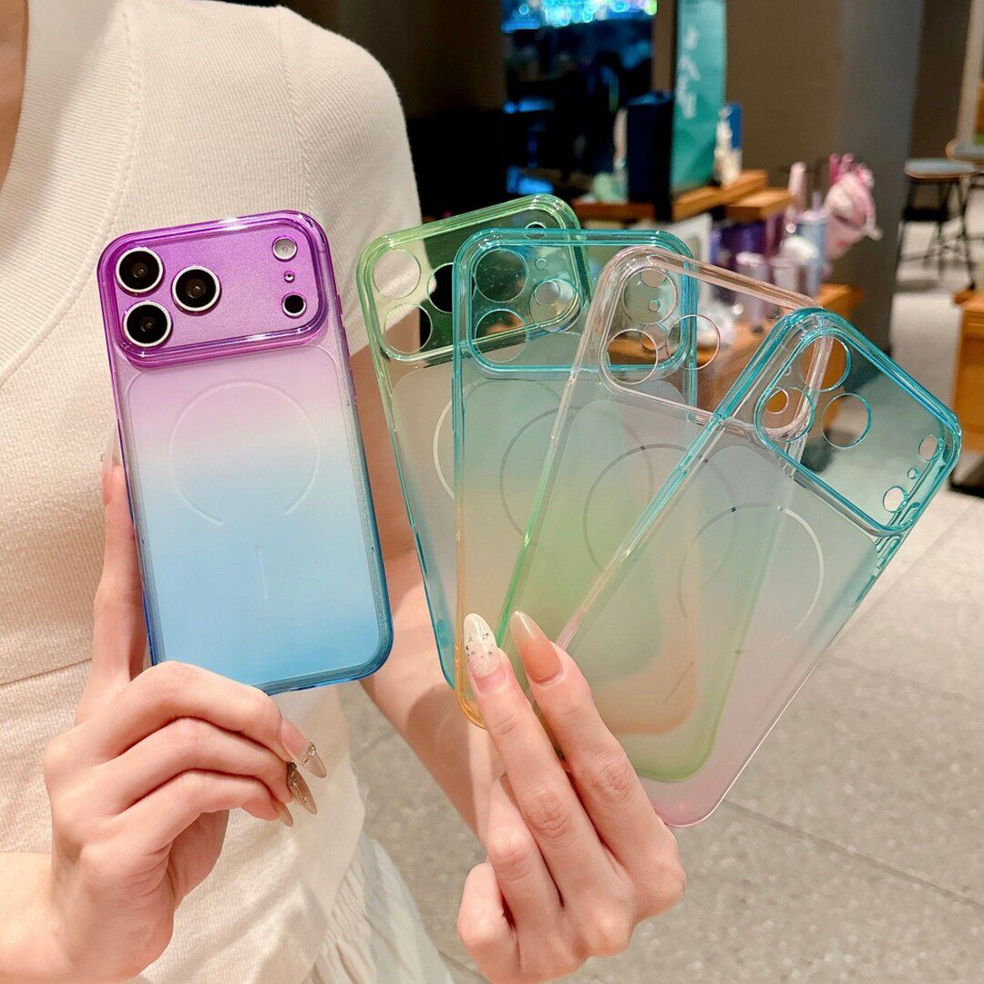 简约渐变TPU防摔全包苹果壳