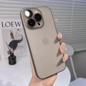 自带镜头膜超薄磨砂苹果14手机壳iPhone13新款 15简约12Promax夏日防指纹11pro半透黑14plus硅胶软防摔保护壳