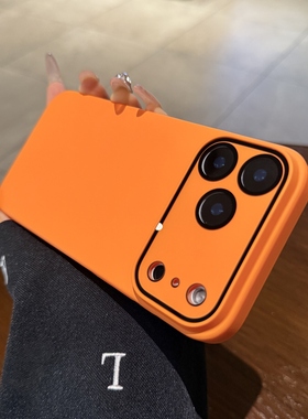 适用iphone17手机壳16pro苹果17promax新款磨砂星宇橙Air带镜头膜15超火13情侣14独特好看plus全包12PM保护套