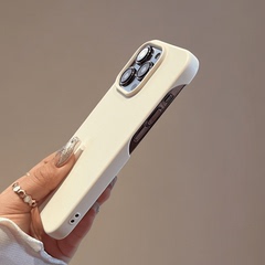 简约半包肤感高级适用iphone15pro纯色手机壳13马卡龙14苹果12Max散热防摔11小红书爆款同款x/xr情侣保护套