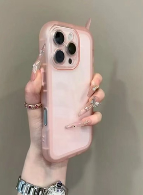 适用苹果17/16promax手机壳新款升级气囊小胖子iPhone15pro防摔14透明13pro简约12保护套11高级感7/8plus情侣