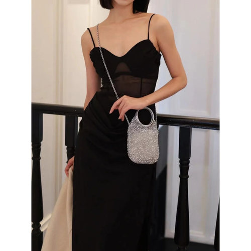 明星同款水滴包PVC纯手工编织包