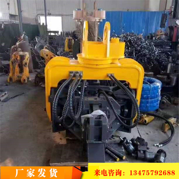 20吨挖掘机太阳能光伏水泥桩钢板桩震动液压打桩机拔桩机