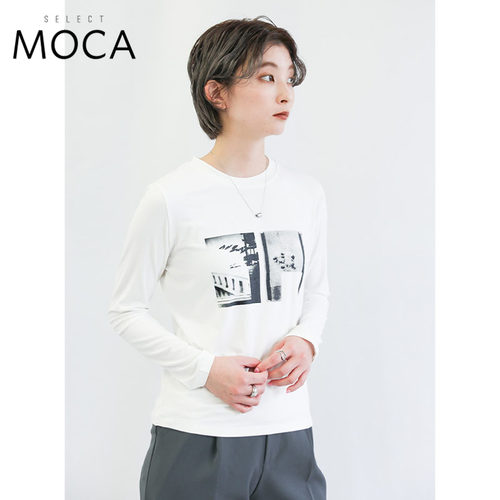 MOCA印花图案设计感宽松纯棉T恤