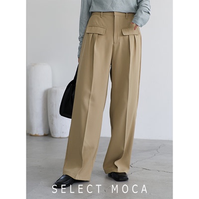 松紧休闲selectmoca长裤个性