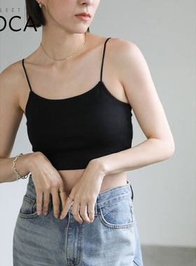 SELECT MOCA 基础款短款吊带背心带罩杯细肩带女日本直邮20001374