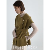 SELECTMOCA春秋新款 女装 复古外搭毛呢马甲上衣人气外套女10007086