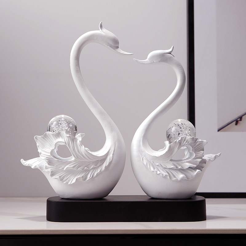 现代简约创意轻奢天鹅摆件酒柜电视柜客厅办公室装饰乔迁新婚礼品,家居饰品,装饰摆件,淘宝优惠券,粉丝福利购,淘宝优惠卷