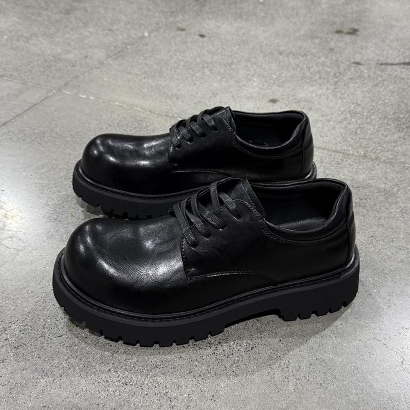 高级感圆头德比鞋男厚底增高休闲皮鞋商务英伦风通勤加绒大头鞋,流行男鞋,休闲皮鞋,淘宝优惠券,粉丝福利购,淘宝优惠卷