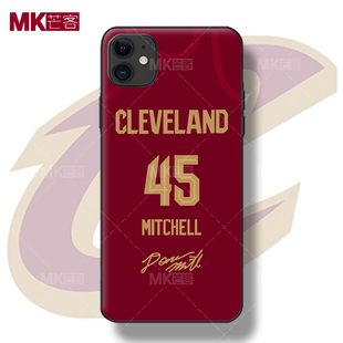 克利夫兰骑士NBA米切尔球衣手机壳詹姆斯哈登钢化玻璃壳硬壳适用于VIVOPPO reno12小米15红米k90 K80pro软壳