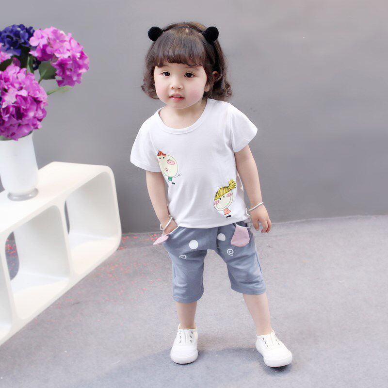 全棉儿童装女童夏装套装小孩衣服宝宝夏天一两岁1周岁2到3韩版潮4在类目 童装/婴儿装/亲子装, 连身衣/爬服/哈衣中 - 来自Buy2taobao.com提供专业的淘宝代购服务